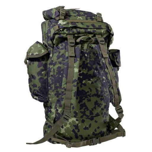 Mochila táctica BW 65L camuflaje danés M84 vista frontal