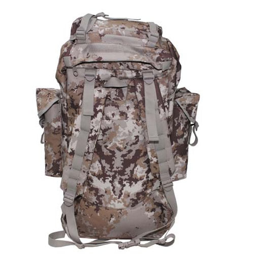 Mochila BW 65 L camuflaje belga Jigsaw - réplica con dos cámaras y bolsillos laterales