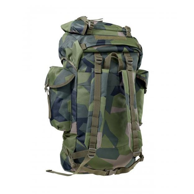 Mochila táctica BW 65L camuflaje danés M84 vista frontal