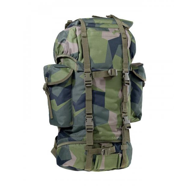 Mochila táctica BW 65L camuflaje danés M84 vista frontal