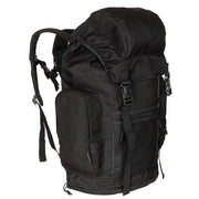 Mochila BRIT 30 L negra vista frontal, EDC, poliéster resistente