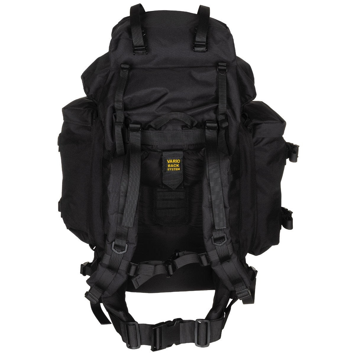 Mochila BW MOUNTAIN 80L negra, mochila de trekking con VARIO-BACK