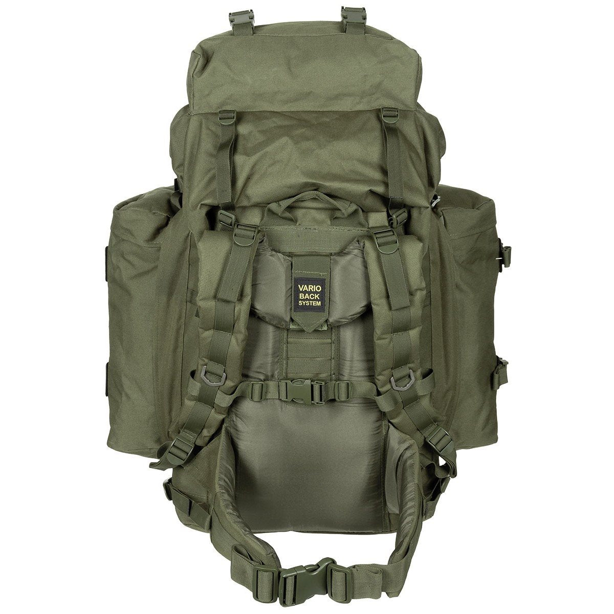 Mochila BW MOUNTAIN 80L negra, mochila de trekking con VARIO-BACK