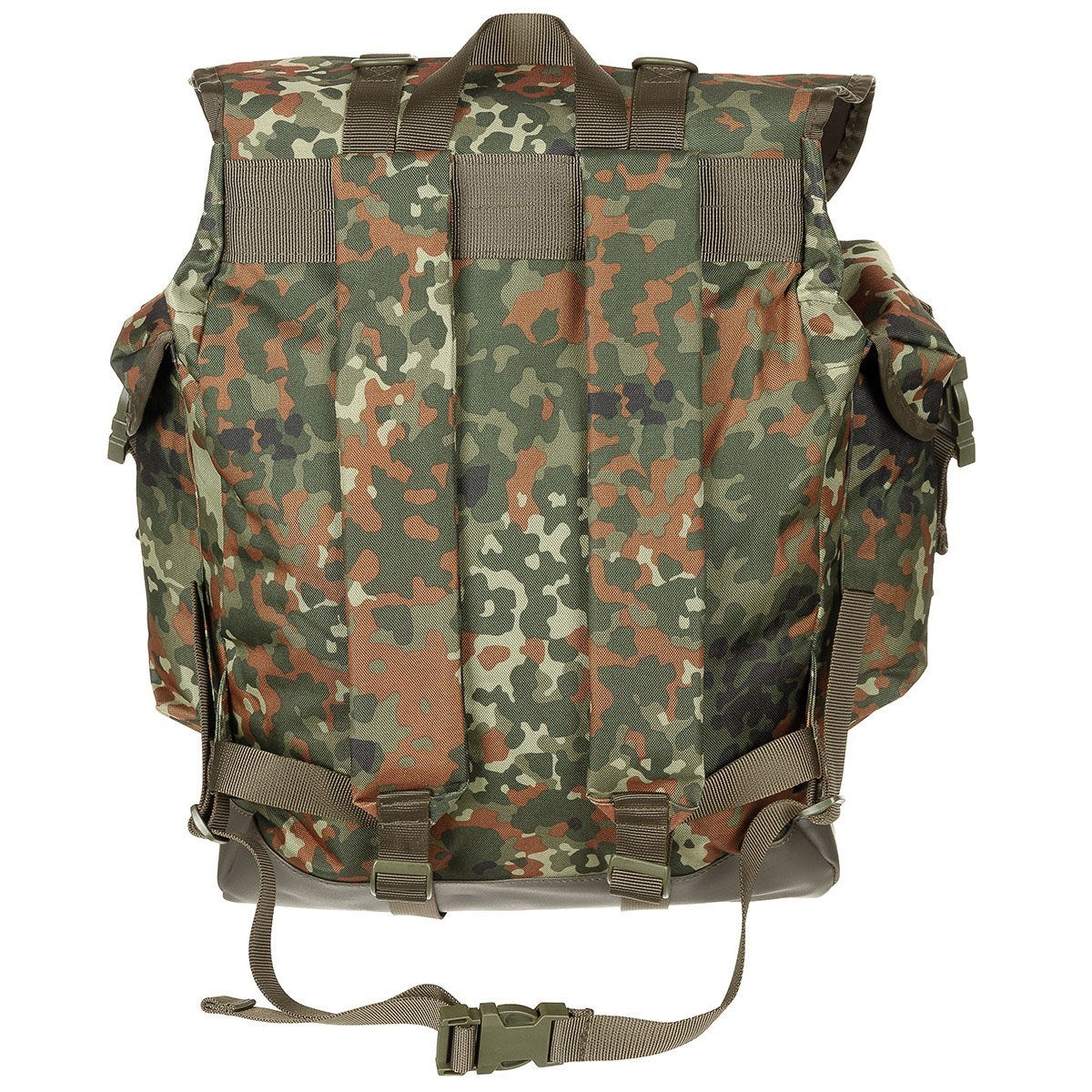 Mochila BW negra 30 L en lona 100% algodon con dos bolsillos exteriores