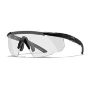 Gafas de tiro SABER ADVANCED con marco negro y lentes transparentes