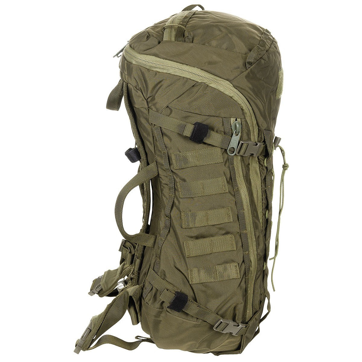 Mochila Mission 30L Cordura verde con apertura tipo concha y respaldo reforzado