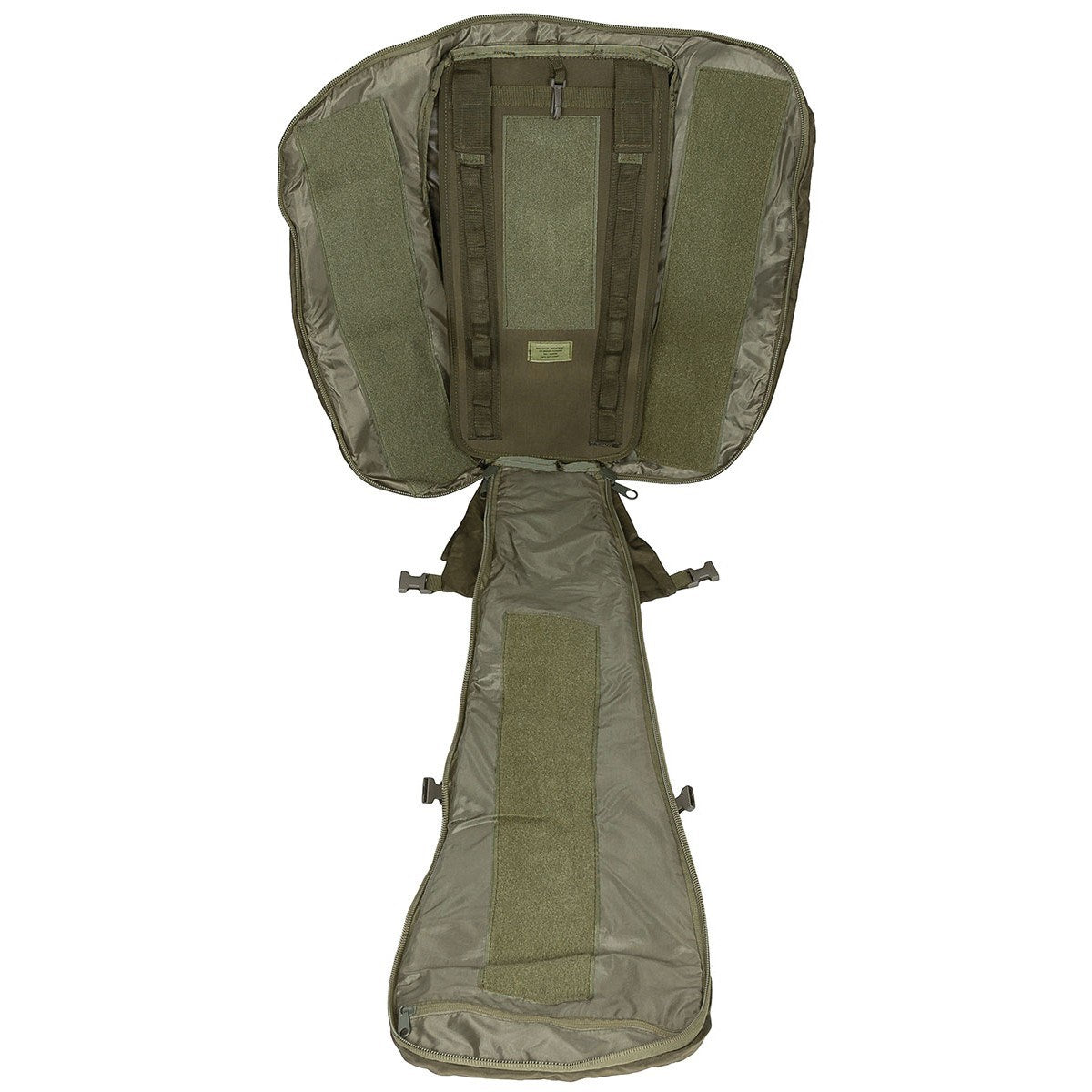 Mochila Mission 30L Cordura verde con apertura tipo concha y respaldo reforzado