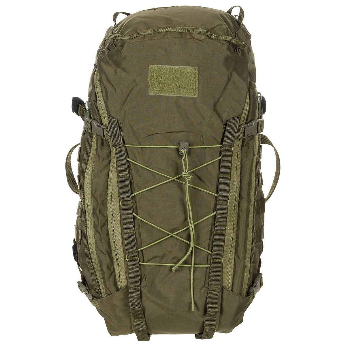 Mochila Mission 30L Cordura verde con apertura tipo concha y respaldo reforzado