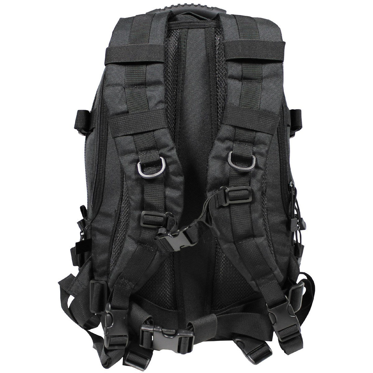 Mochila AKTION negra mediana con dos compartimentos y organizador