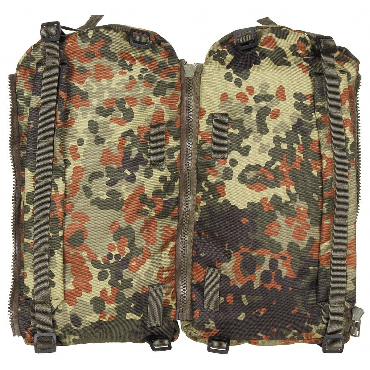 Mochila ALPIN 110L verde con bolsillos laterales desmontables y cinturón lumbar