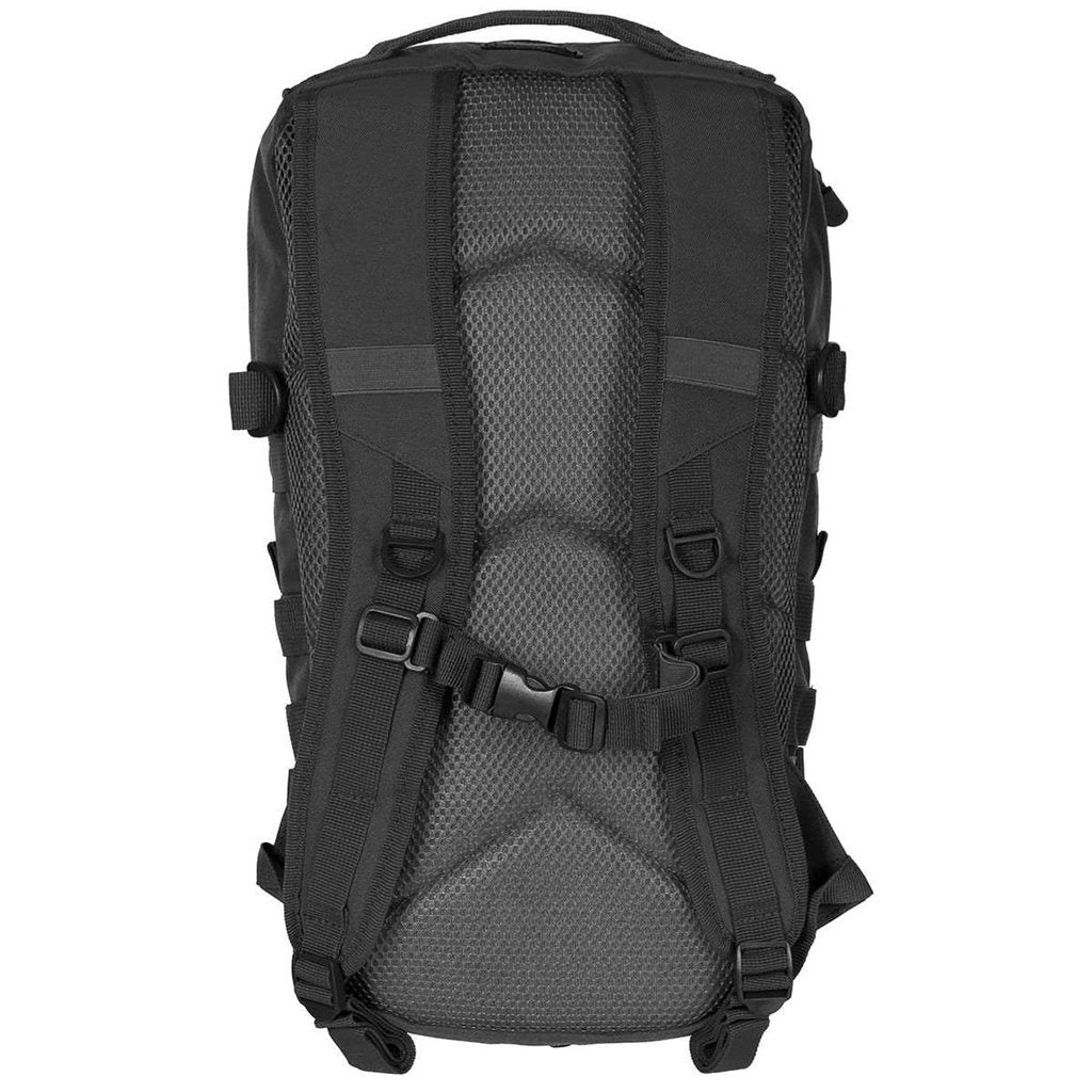 Mochila DAYPACK verde EDC con puntos de fijación modular, correas de compresión y bolsillo para hidratación