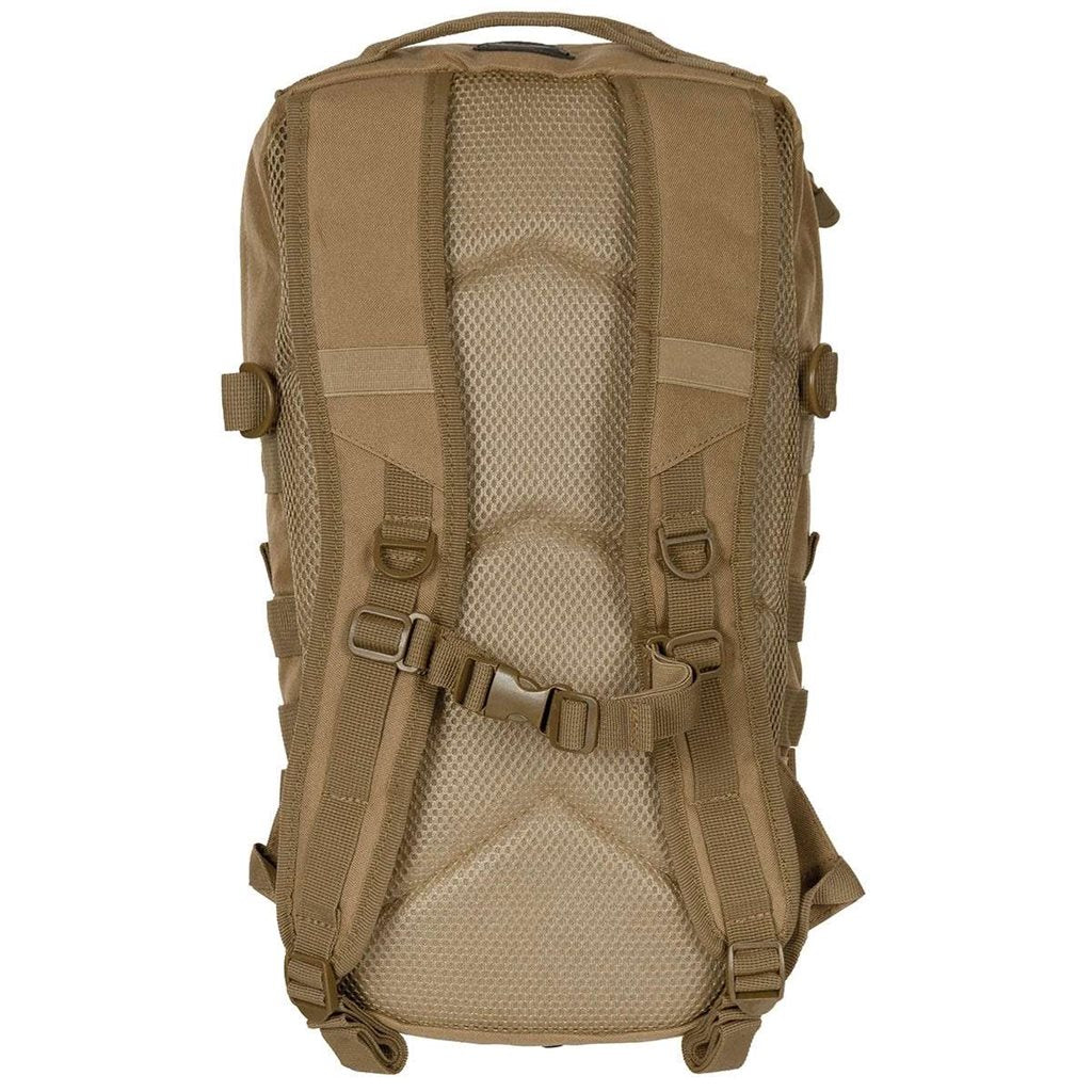 Mochila DAYPACK verde EDC con puntos de fijación modular, correas de compresión y bolsillo para hidratación