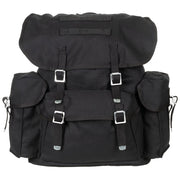 Mochila BW 30 L negra de algodón 100% con correas ajustables, 3 bolsillos grandes y 2 compartimentos interiores