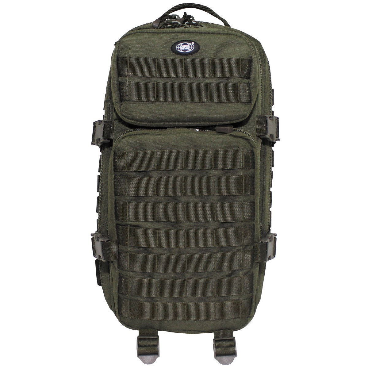 Mochila ASSAULT I 30 l negra, resistente al agua, cremallera doble, hombreras acolchadas