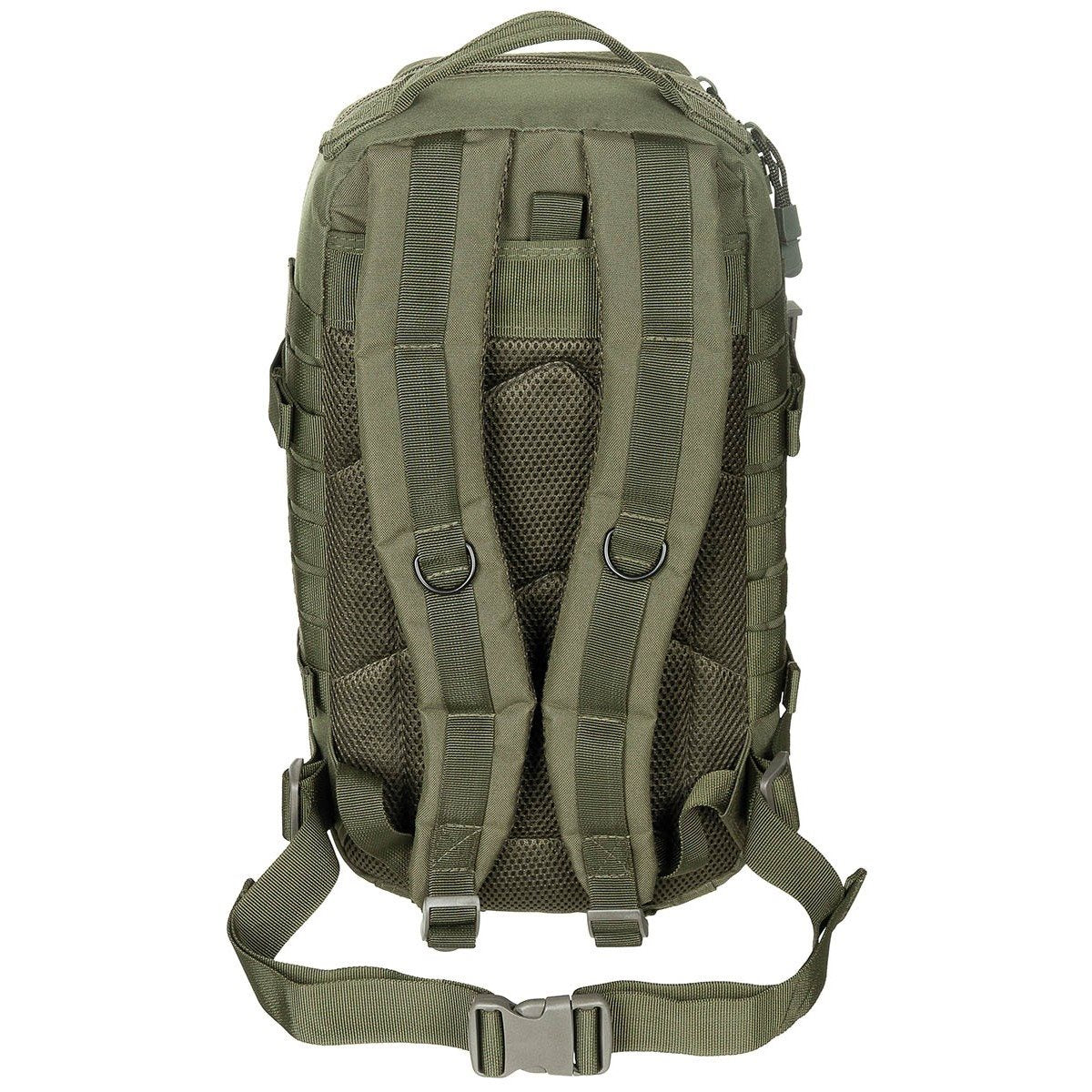 Mochila ASSAULT I 30 l negra, resistente al agua, cremallera doble, hombreras acolchadas
