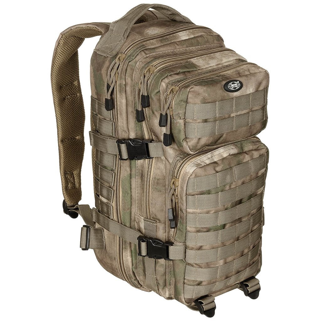 Mochila ASSAULT I 30 l negra, resistente al agua, cremallera doble, hombreras acolchadas