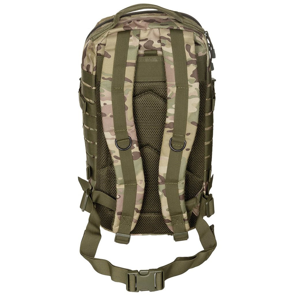 Mochila ASSAULT I 30 l negra, resistente al agua, cremallera doble, hombreras acolchadas