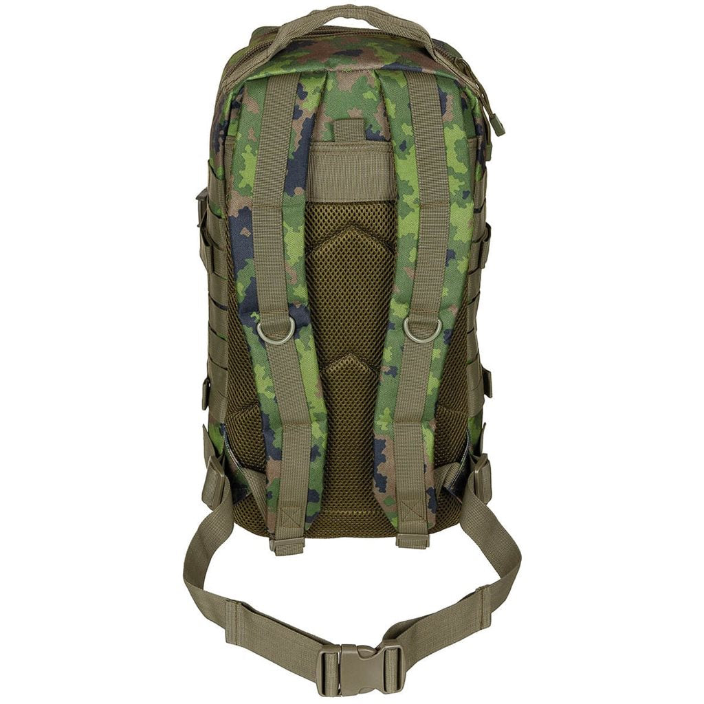 Mochila ASSAULT I 30 l negra, resistente al agua, cremallera doble, hombreras acolchadas