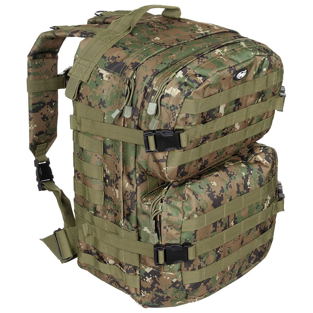 Mochila táctica ASSAULT II negra 40 l (30 x 48 x 27 cm)