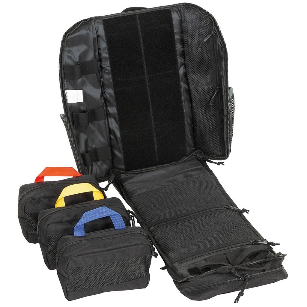 Mochila Medic Pack 30 negra con apertura total, aprox. 30 litros, para material sanitario