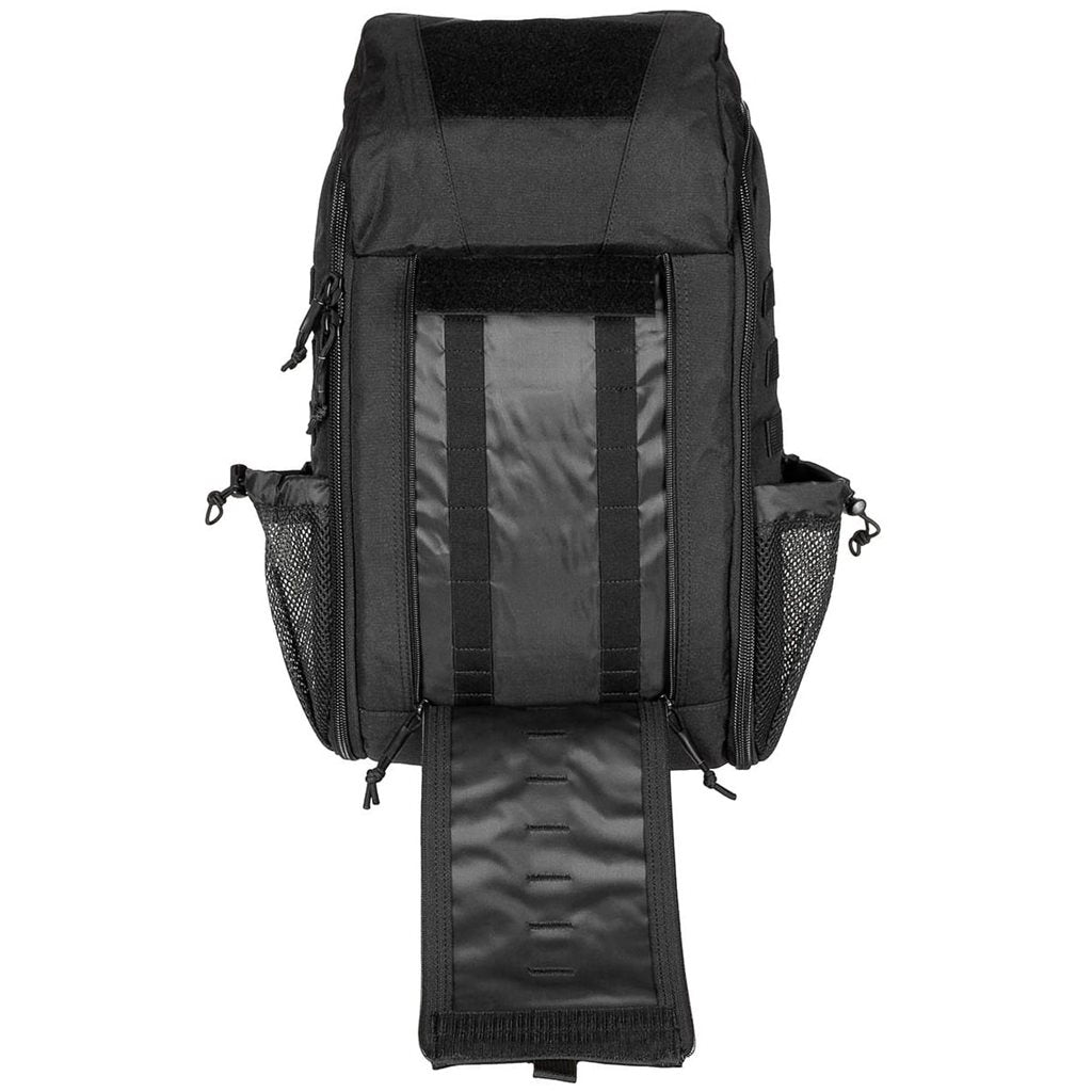 Mochila Medic Pack 30 negra con apertura total, aprox. 30 litros, para material sanitario