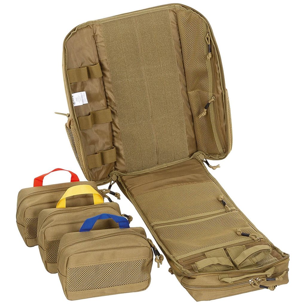 Mochila Medic Pack 30 negra con apertura total, aprox. 30 litros, para material sanitario