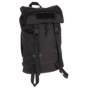 Mochila OctaTac BOTE 25 L negra con acceso lateral y bolsillo en la tapa