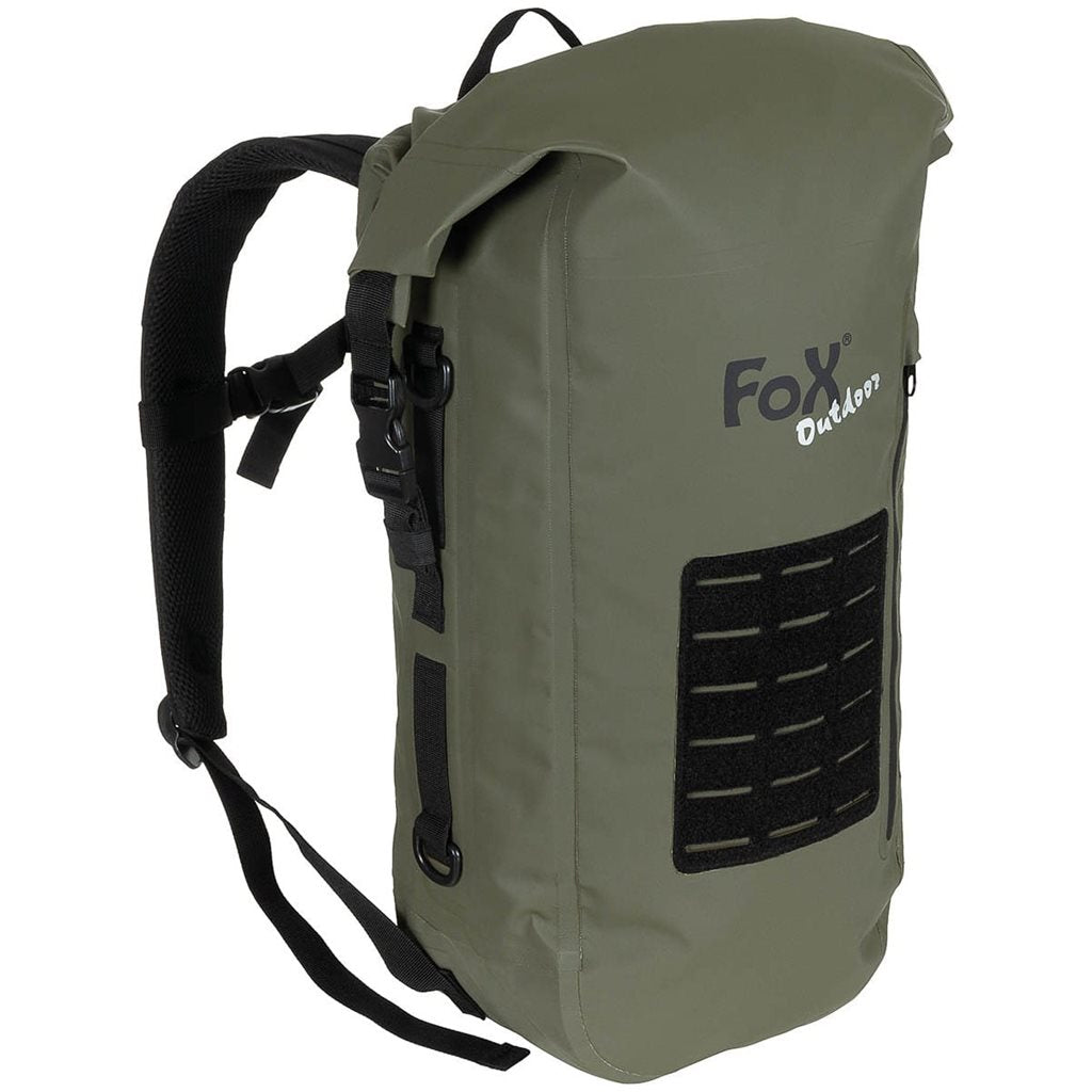Mochila DRY PAK 30 verde impermeable vista frontal