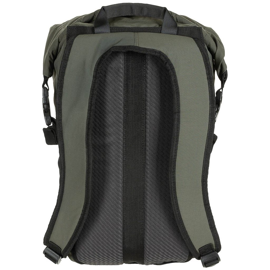Mochila DRY PAK 18 verde impermeable (IPX4) con sistema de espalda cómodo