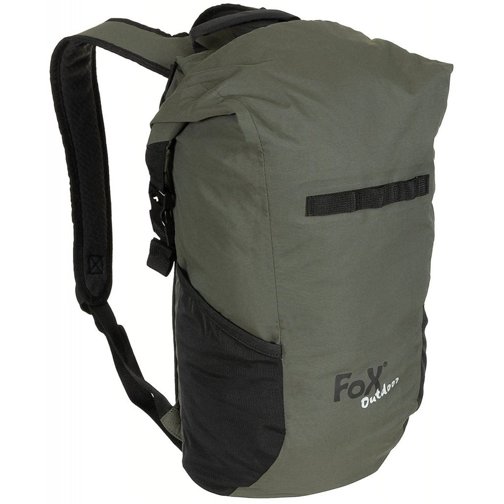 Mochila DRY PAK 18 verde impermeable (IPX4) con sistema de espalda cómodo