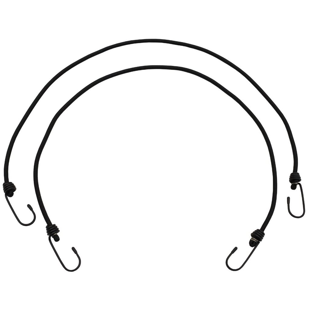 Goma elástica de sujeción negra con ganchos metálicos, 75 cm, ø 6 mm