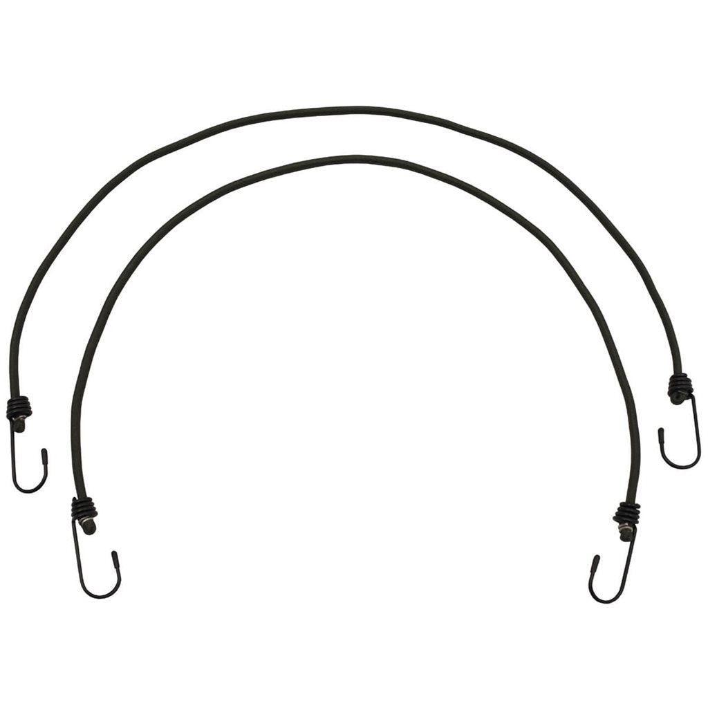 Goma elástica de sujeción negra con ganchos metálicos, 75 cm, ø 6 mm