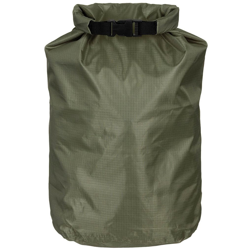 Bolsa impermeable ripstop negra 10 L, ligera y resistente para transporte y actividades al aire libre