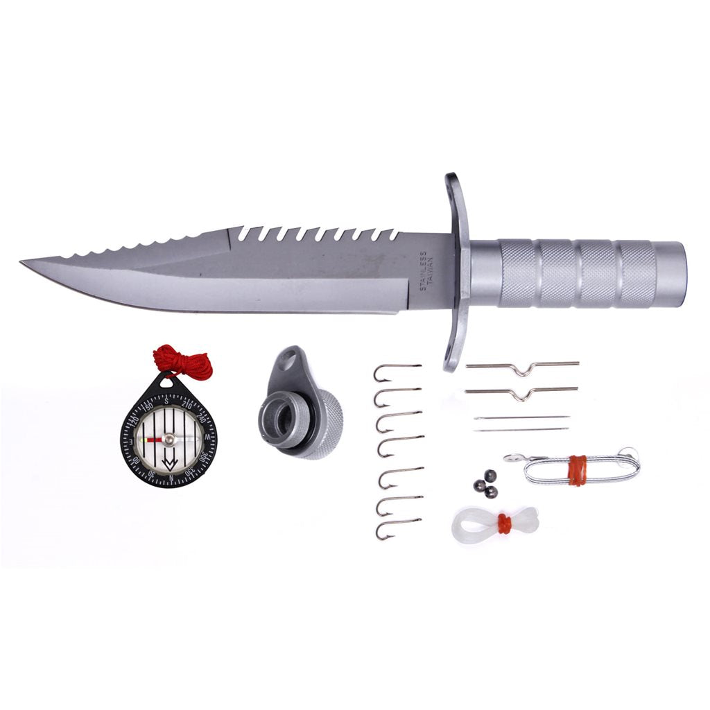 Cuchillo supervivencia RAMSTER Nerez con funda y set de supervivencia