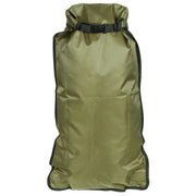 Bolsa impermeable rip-stop verde 57 x 30 cm con cierre de seguridad, tejido poliéster