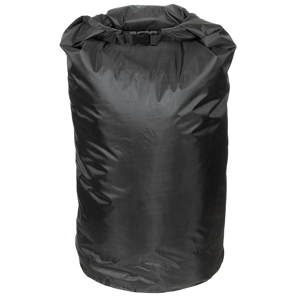 Bolsa impermeable grande 87 x 60 cm, poliéster negro con cierre de seguridad
