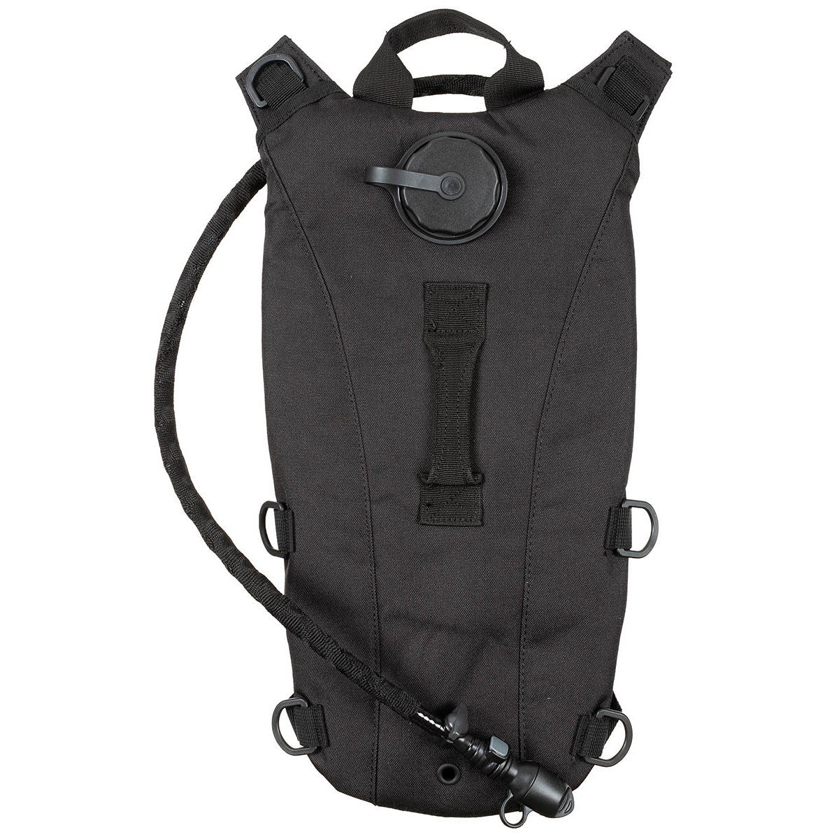 Mochila de hidratación EXTREME negra 2,5 l con manguera y boquilla, acolchado y correas ajustables