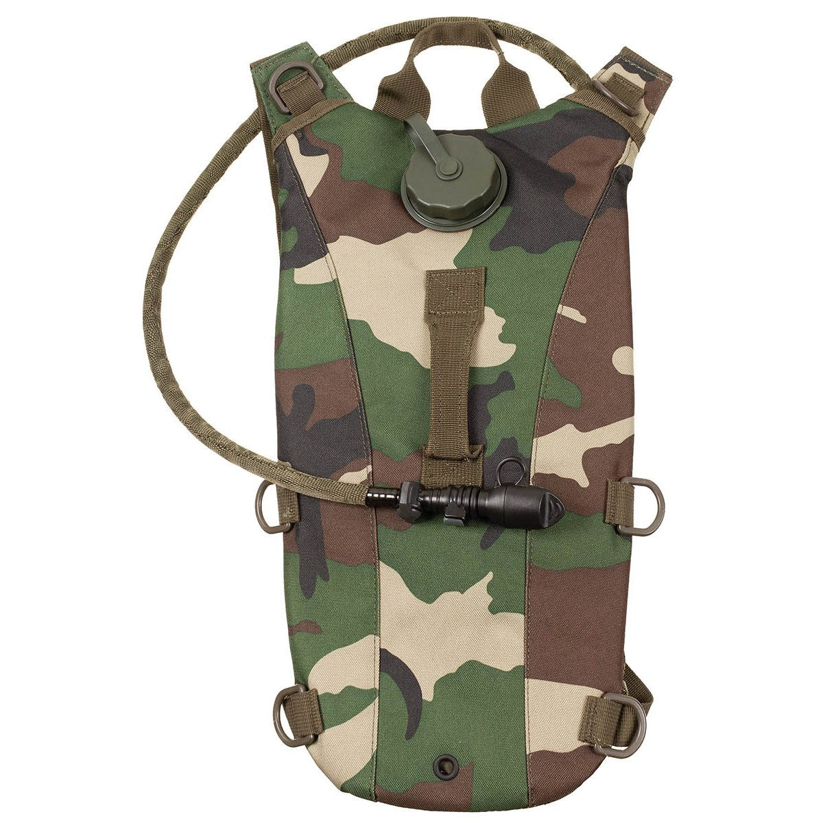 Mochila de hidratación EXTREME negra 2,5 l con manguera y boquilla, acolchado y correas ajustables