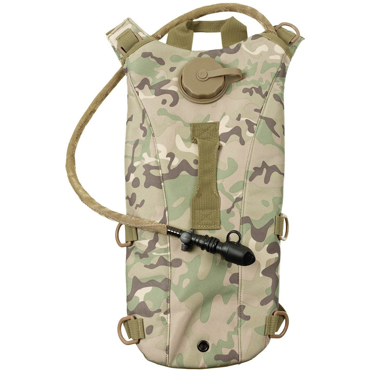 Mochila de hidratación EXTREME negra 2,5 l con manguera y boquilla, acolchado y correas ajustables