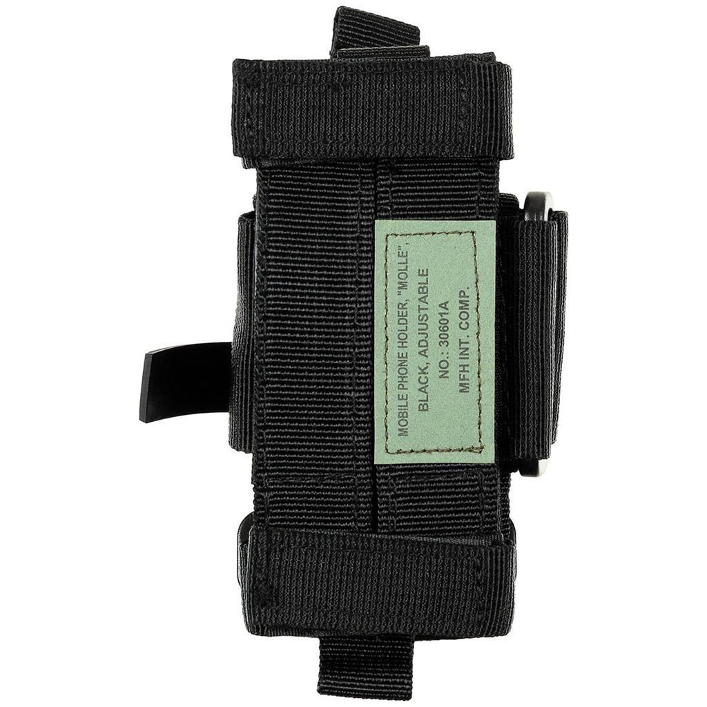 Funda para teléfono MOLLE 90° verde, ajustable, para montaje en MOLLE o cinturón en posición vertical u horizontal