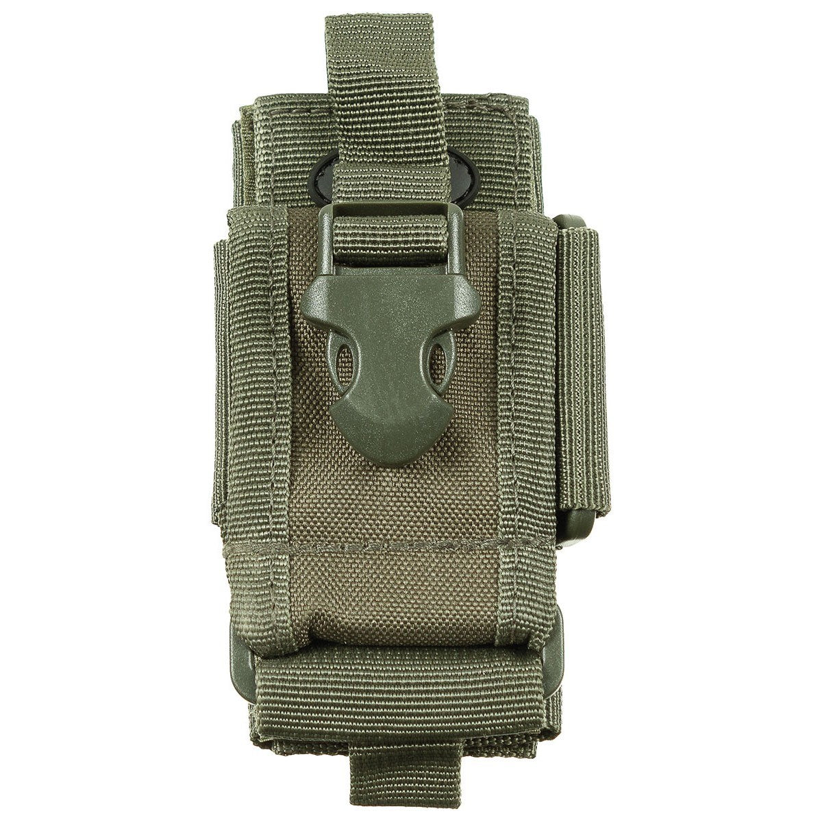 Funda para teléfono MOLLE 90° verde, ajustable, para montaje en MOLLE o cinturón en posición vertical u horizontal
