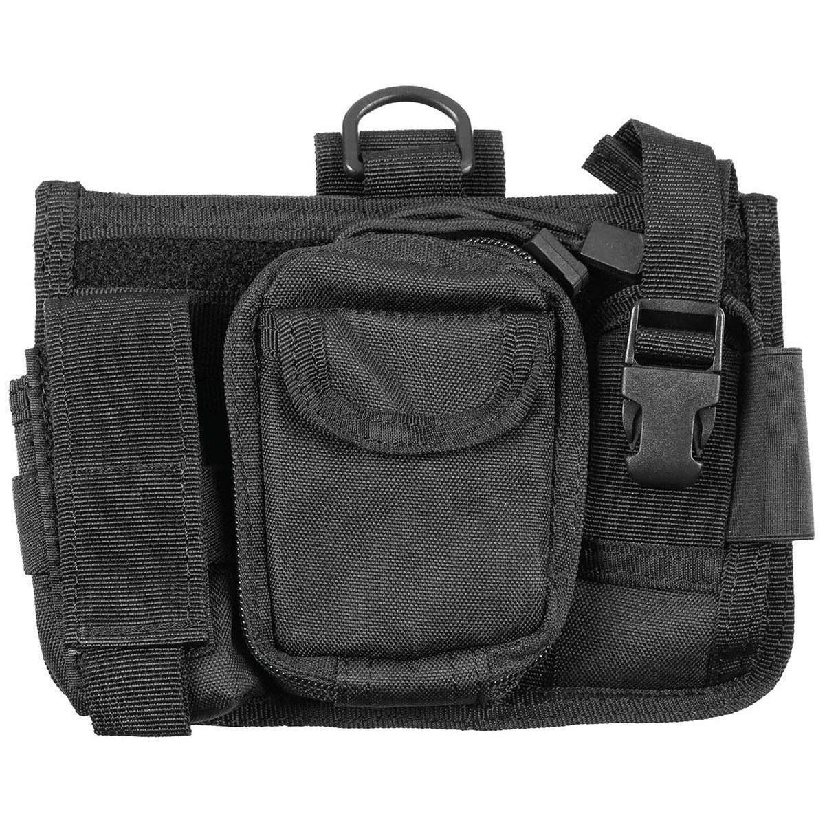Funda de cinturón MOLLE negra para móvil, documentos y cuchillo