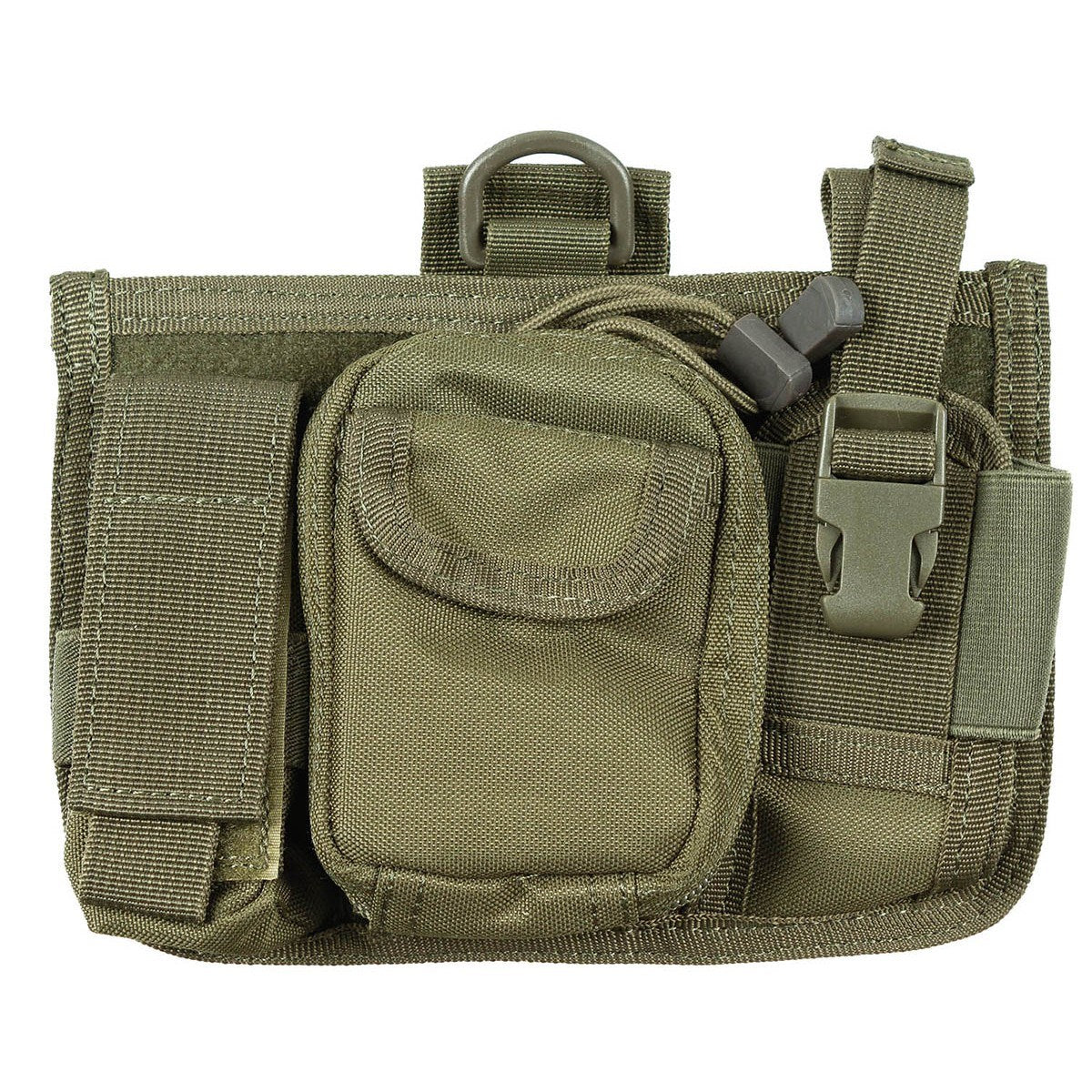 Funda de cinturón MOLLE negra para móvil, documentos y cuchillo