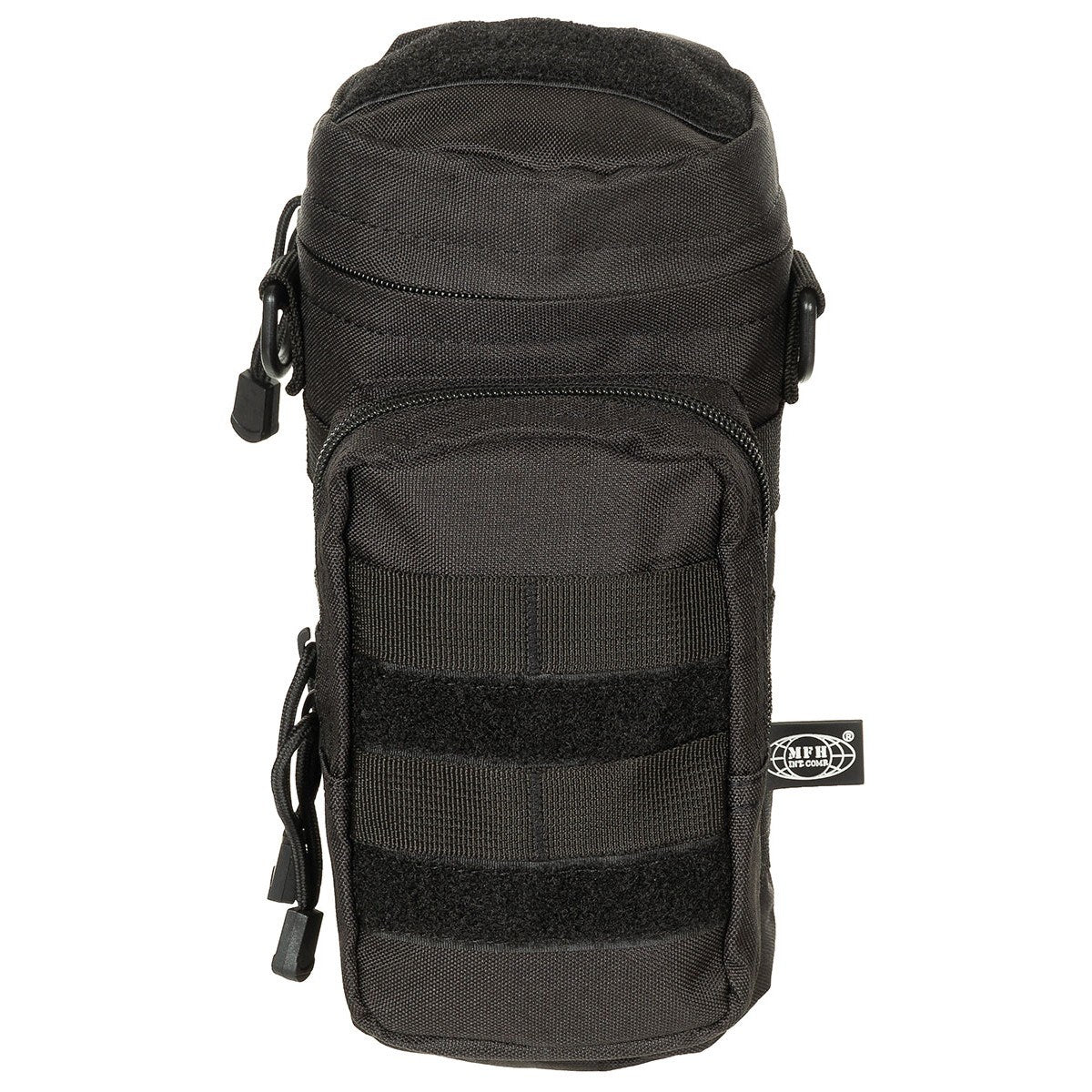 Bolsa grande MOLLE 11 x 25 cm negra, funda universal para sistema MOLLE