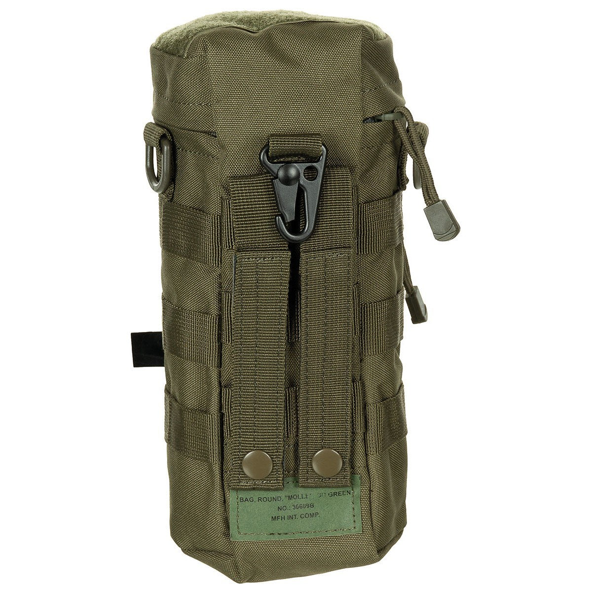 Bolsa grande MOLLE 11 x 25 cm negra, funda universal para sistema MOLLE