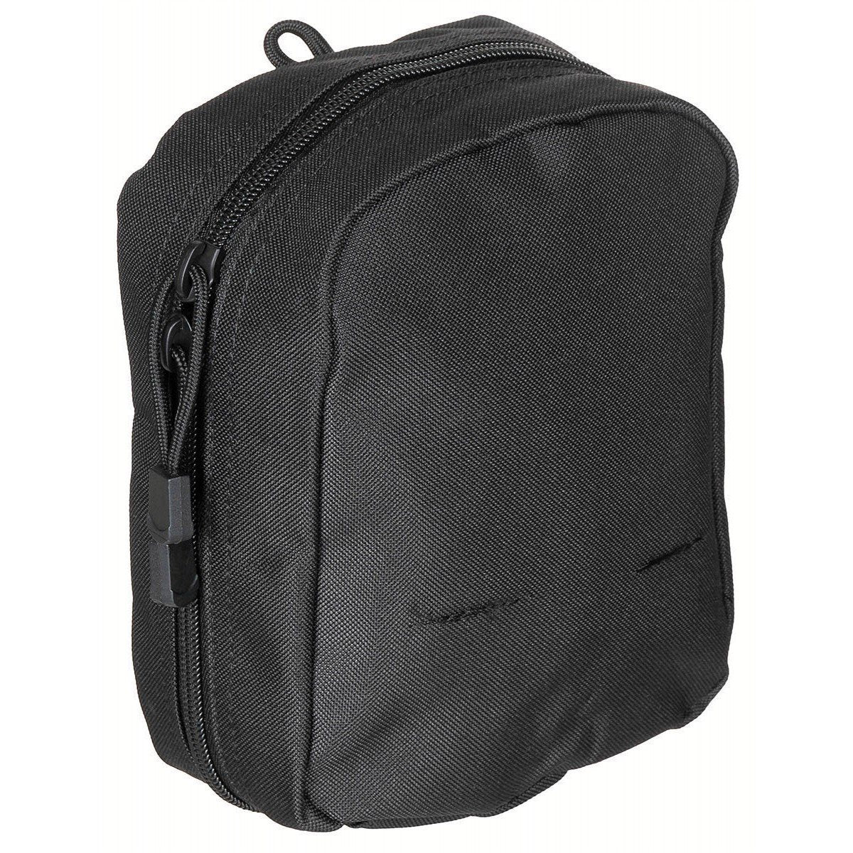 Funda MOLLE multiusos pequeña 13x7x19 cm negra con correas MOLLE y cierre de cremallera