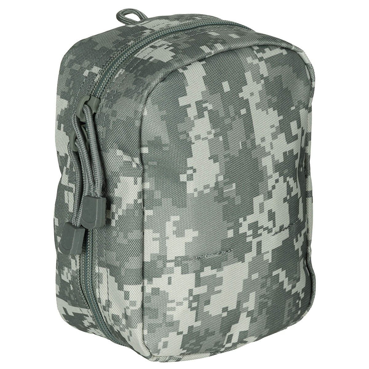 Funda MOLLE multiusos pequeña 13x7x19 cm negra con correas MOLLE y cierre de cremallera