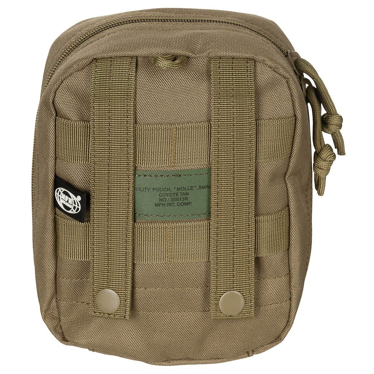 Funda MOLLE multiusos pequeña 13x7x19 cm negra con correas MOLLE y cierre de cremallera