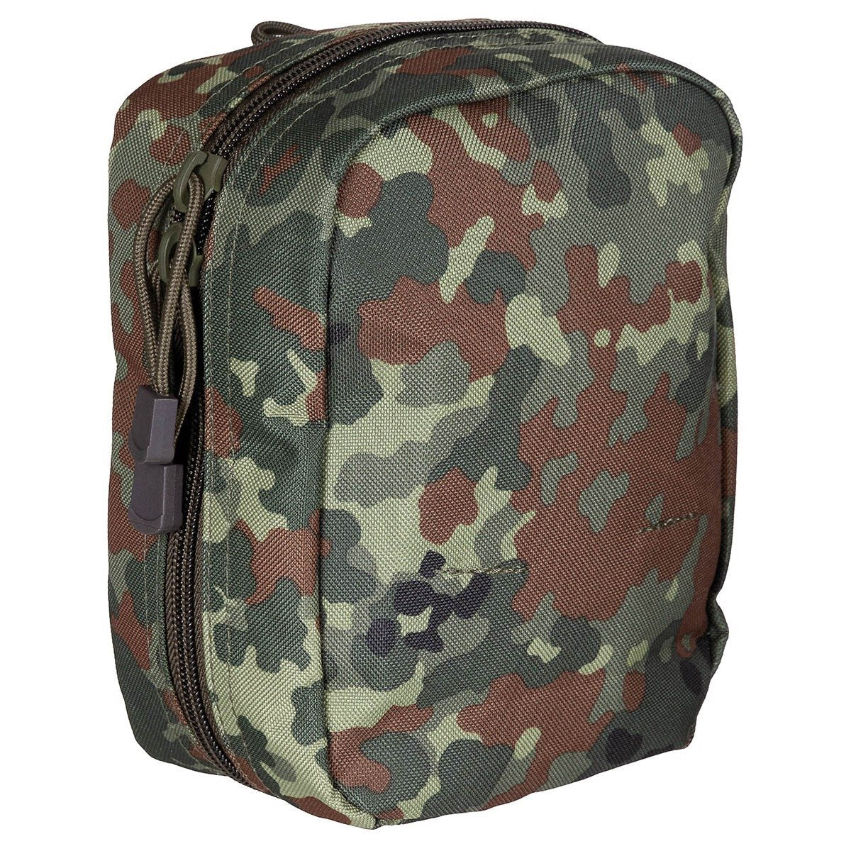 Funda MOLLE multiusos pequeña 13x7x19 cm negra con correas MOLLE y cierre de cremallera