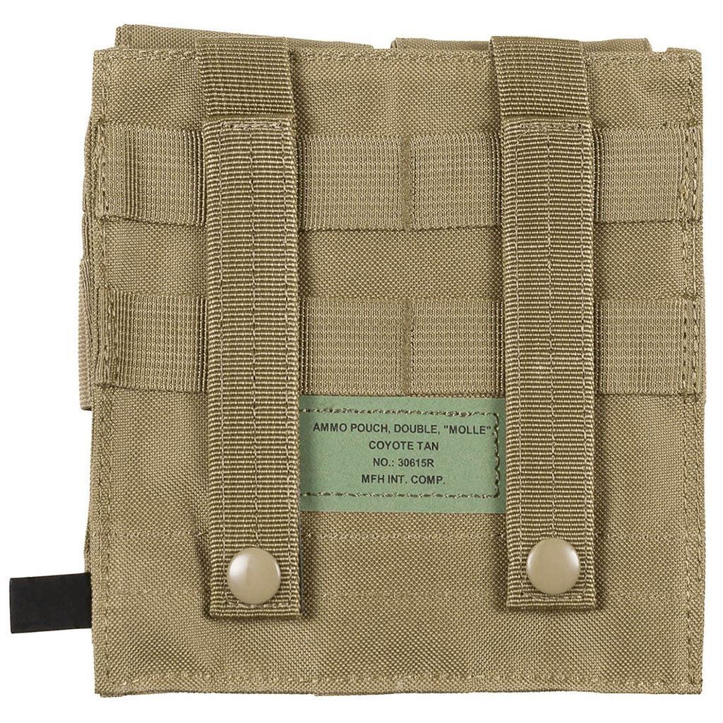 Portacargadores MOLLE doble para cargadores M4/M16 Flecktarn, nylon 100% y cierre de velcro